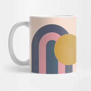 Blue Rainbow Arc with Sun Mug